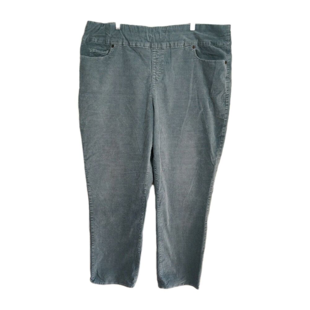 Coldwater Creek‎ Corduroy Dress Pants Women's 22W Dusty Blue Straight Leg